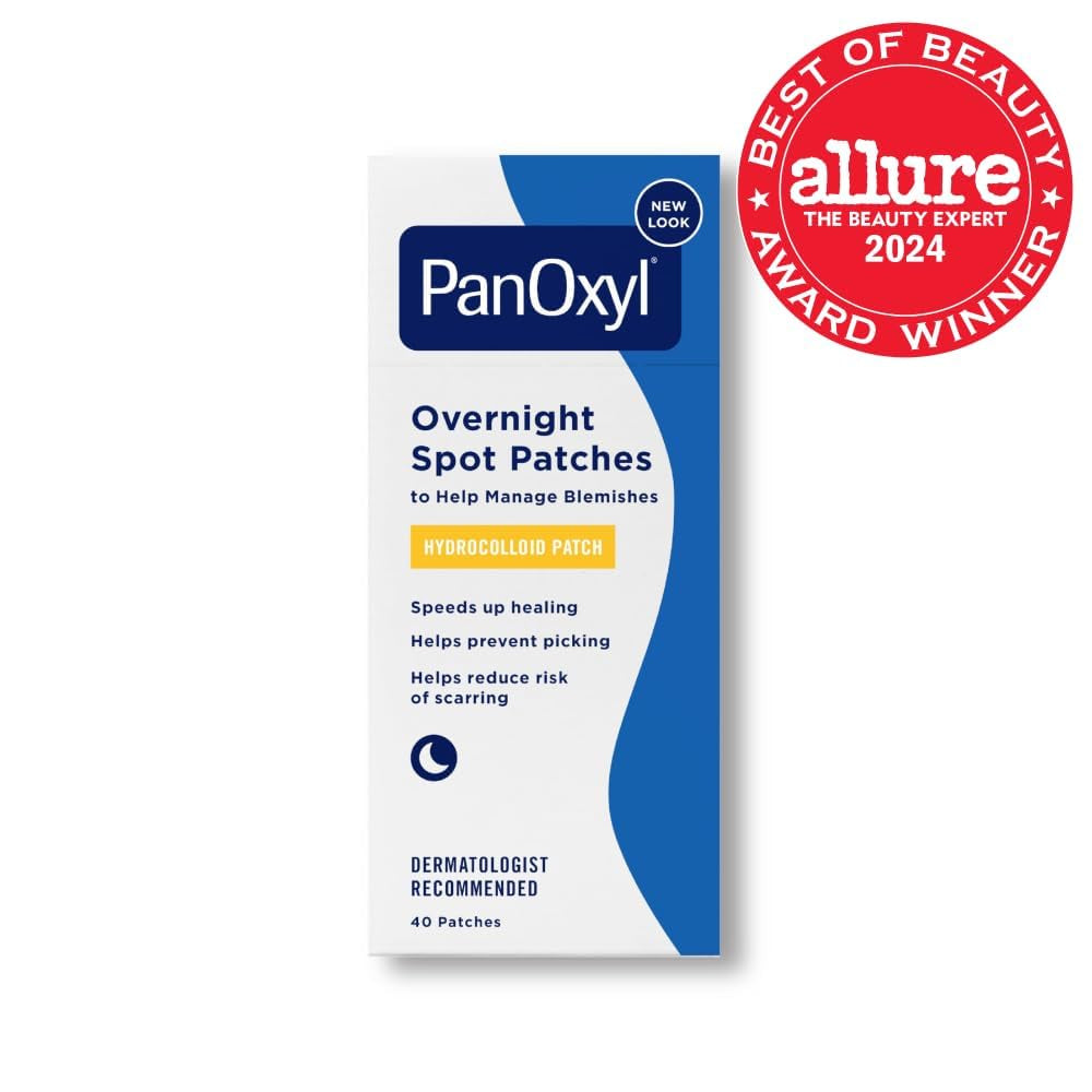 PM Overnight Spot Patches, Advanced Hydrocolloid Healing Technology, Fragrance Free, 40 Count Pack of 1