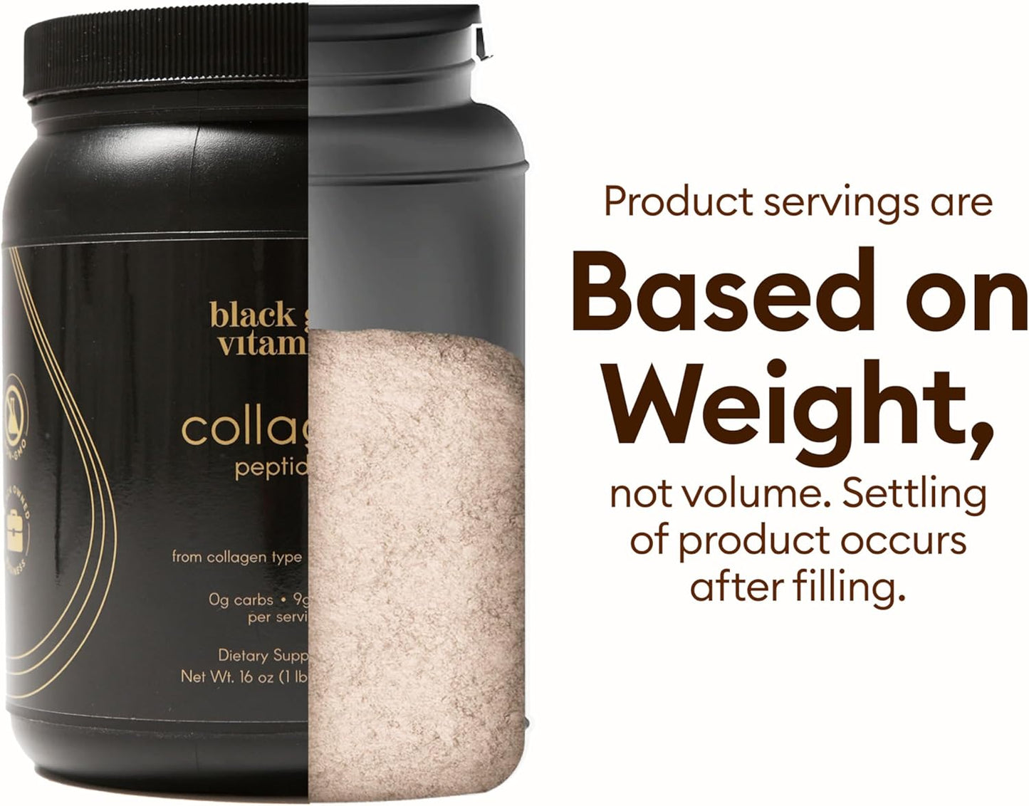 | Collagen Peptides Powder - Collagen for Skin, Hair & Nails - Unflavoured Hydrolyzed Collagen Powder, Dairy-Free, Gluten-Free Collagen for Women and Men - 16Oz