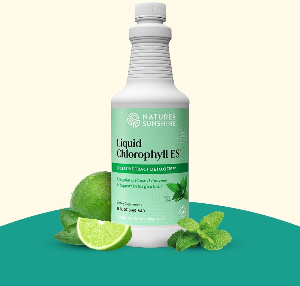 Liquid Chlorophyll - Immunity Support, Detox & Cleanse, Chlorophyll Liquid Drops with Spearmint Oil, Natural Energy Boost, Internal Deodorant - 16 Fl Oz