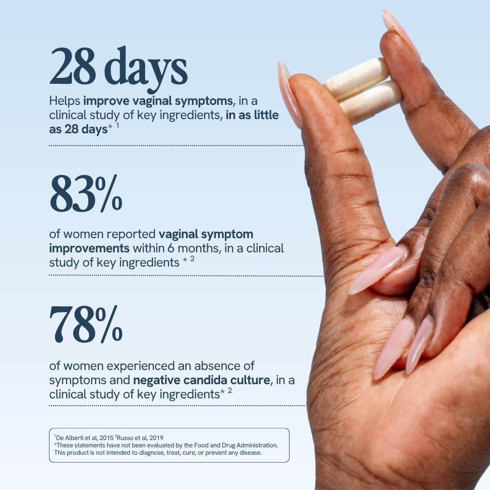 Dr. Formulated Vaginal Probiotics for Women Odor & Itch Support, Urinary & Gut Health, Ph Balance | Womens Daily Probiotic with Patented Prebiotics & Lactobacillus for Feminine Wellness