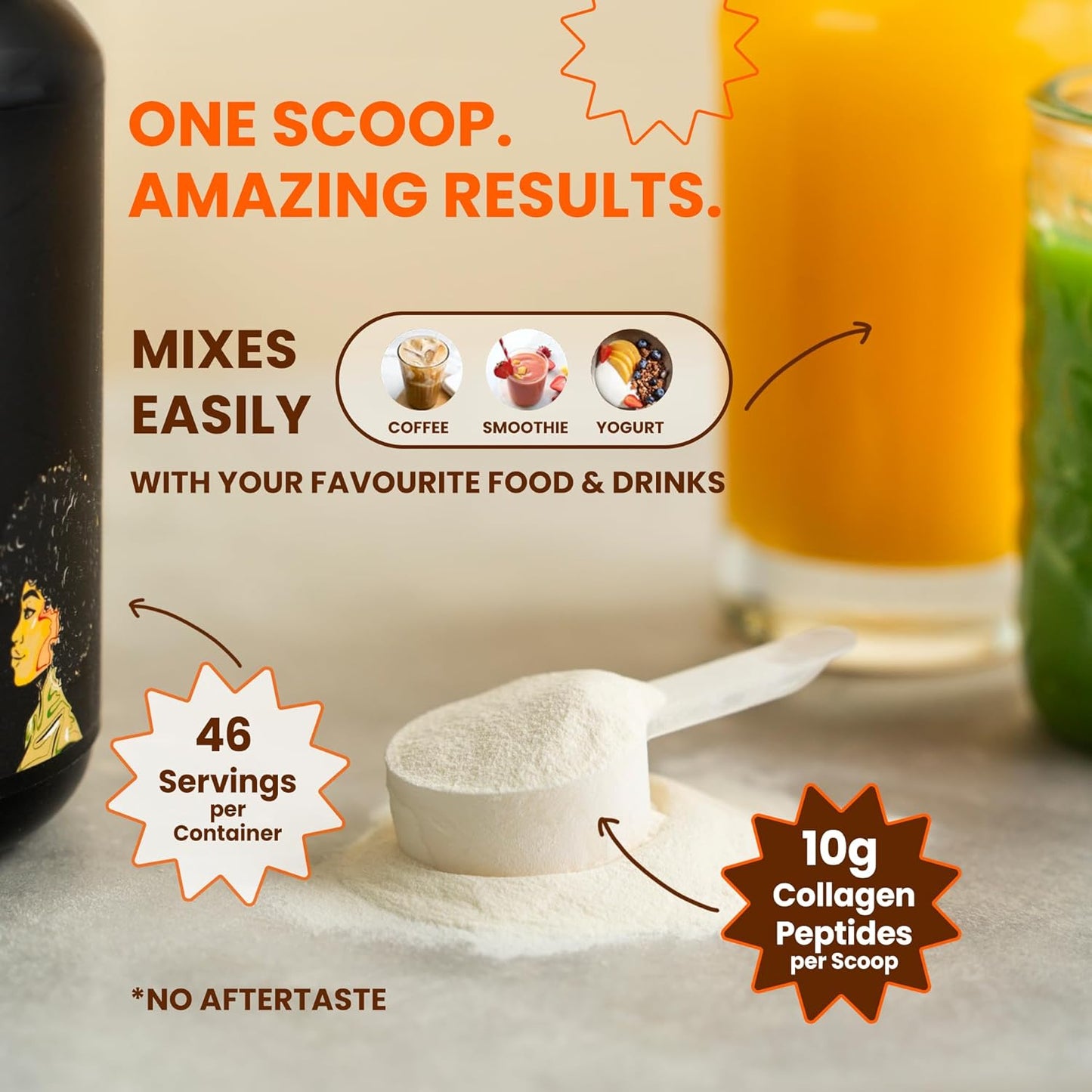 | Collagen Peptides Powder - Collagen for Skin, Hair & Nails - Unflavoured Hydrolyzed Collagen Powder, Dairy-Free, Gluten-Free Collagen for Women and Men - 16Oz