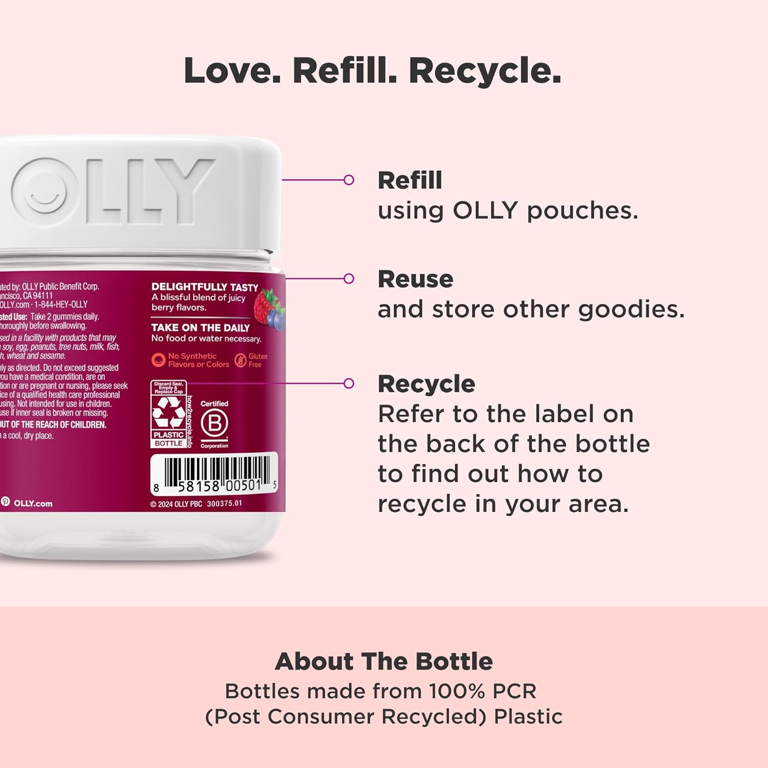 Women'S Multivitamin Gummy, Vitamins A, D, C, E, Biotin, Folic Acid, Adult Chewable Vitamin, Berry Flavor, 45 Day Supply - 90 Count