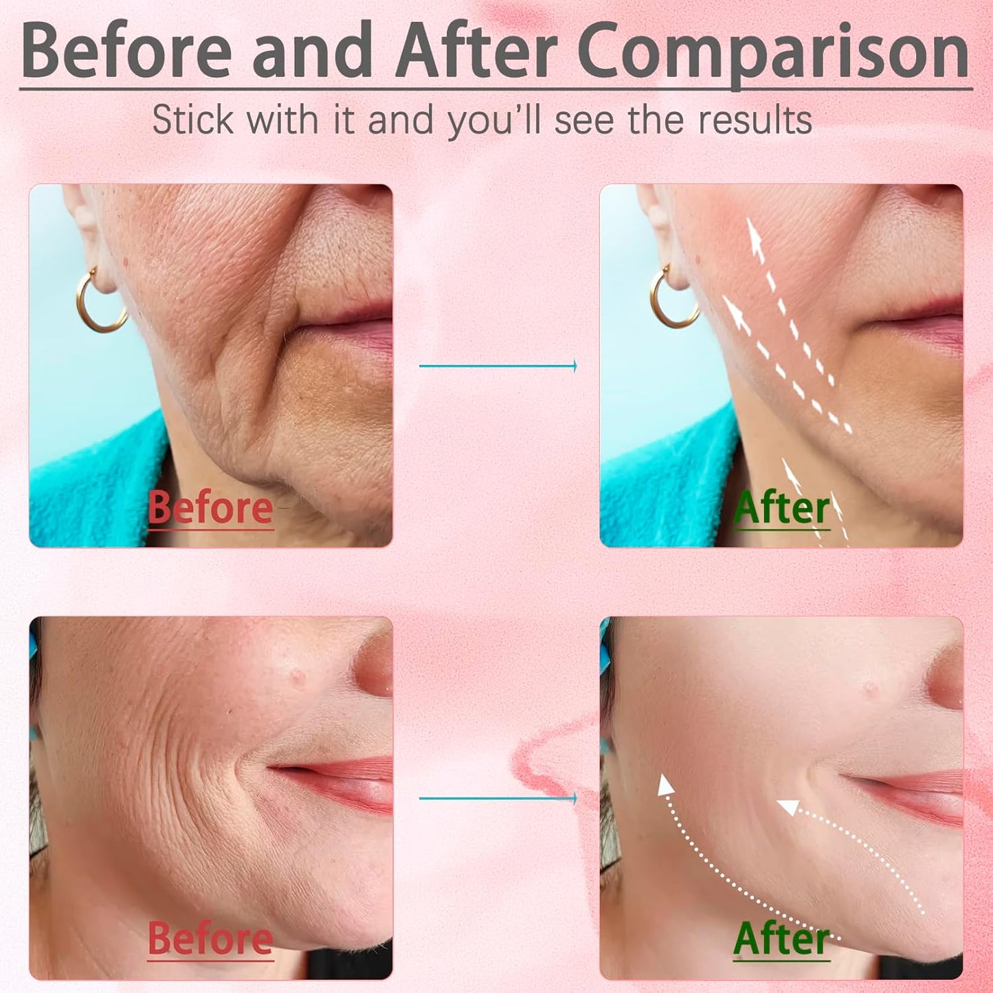 Face Neck Beauty Device, 7 Color Led Face Neck Massager,Multifunctional Facial Skin Care Tool, Ideal for Home Skin Care