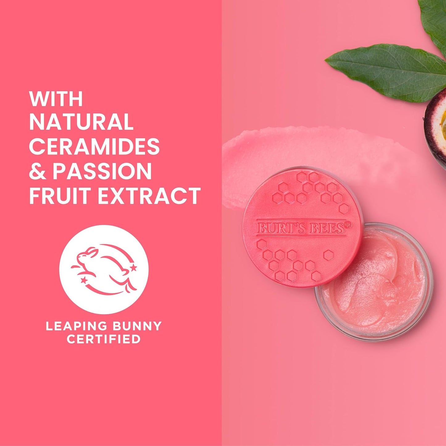 Overnight Lip Sleeping Mask, 0.25 Oz - Moisturizing, Hydrating, Exfoliating, Reduces Fine Lines, Ceramide Infused, Passionfruit Scent